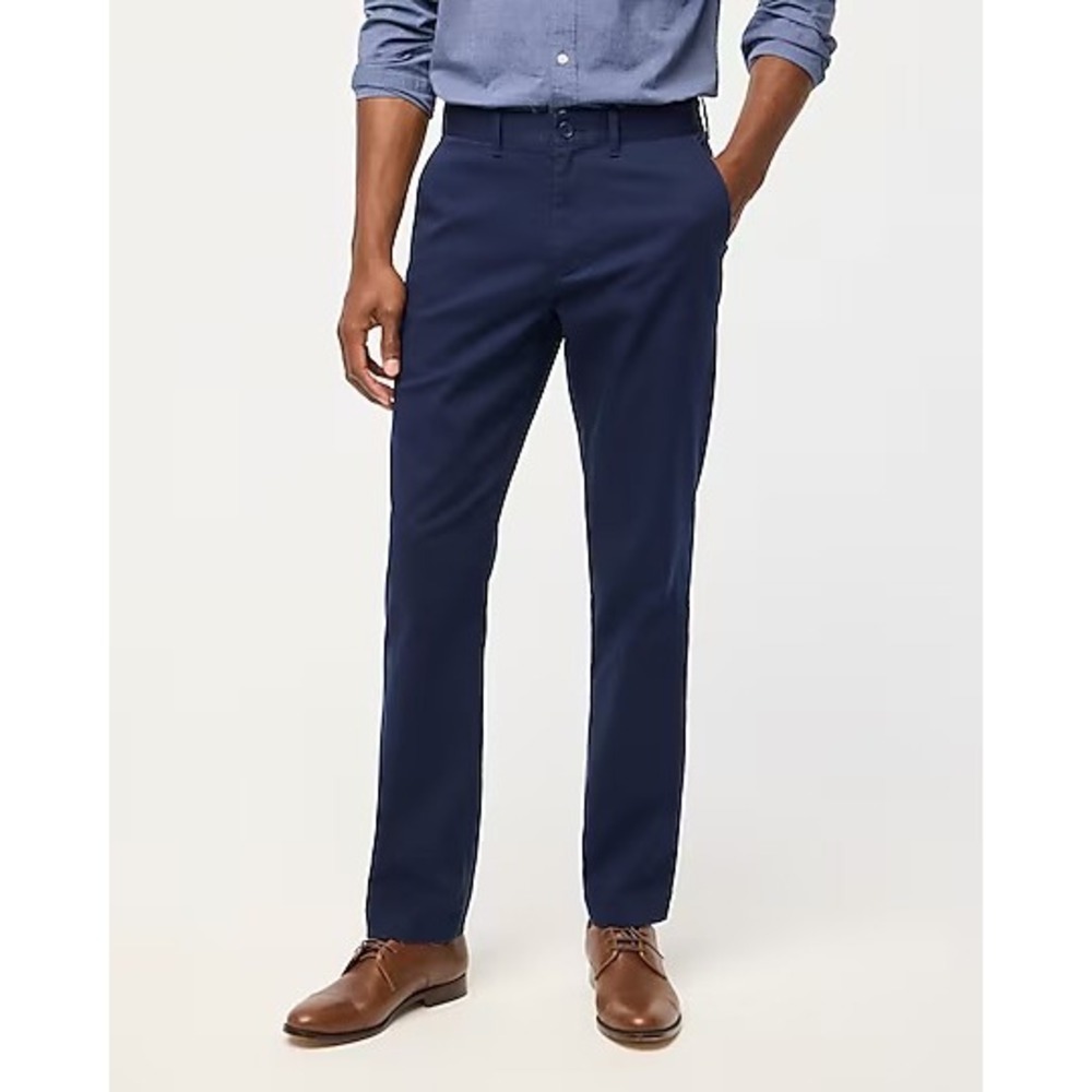 J Crew Straight Fit Flex Chino‎ Pants Navy Blue Mens 33x30 NWT
